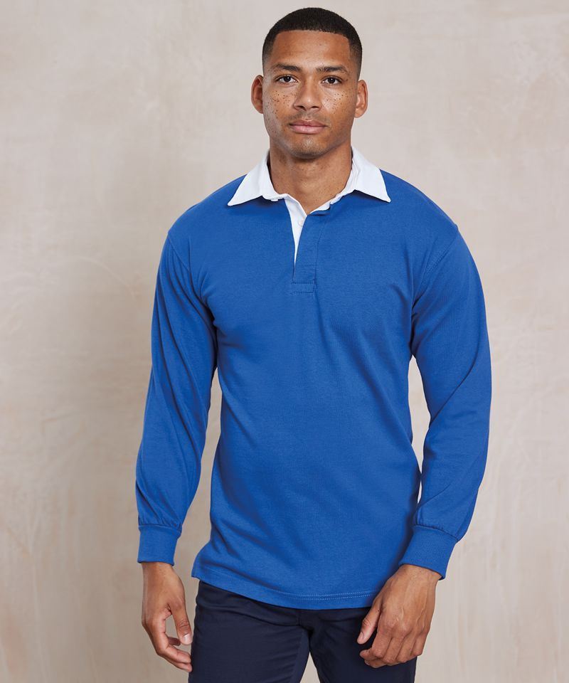 Long sleeve plain rugby shirt | FR100 | Maverick Customwear Ltd